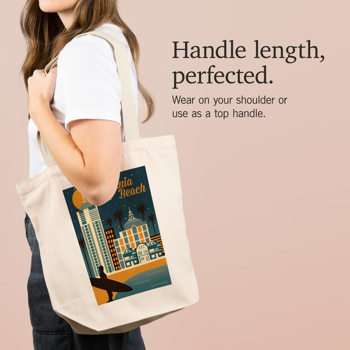 Virginia Beach, Virginia, Retro Skyline Classic Series, Tote Bag Totes Lantern Press 