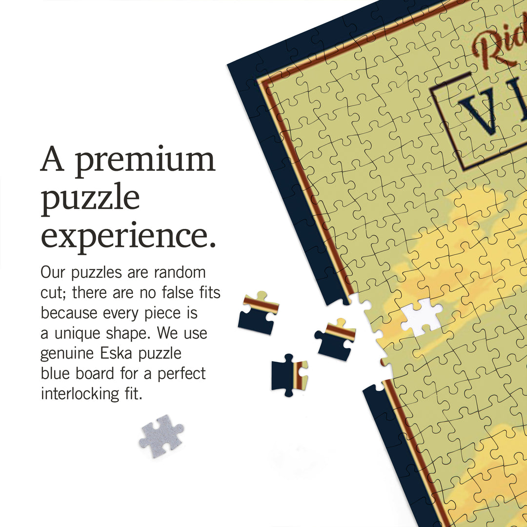 Virginia, Mountain Bike, Ride the Trails, Jigsaw Puzzle Puzzle Lantern Press 