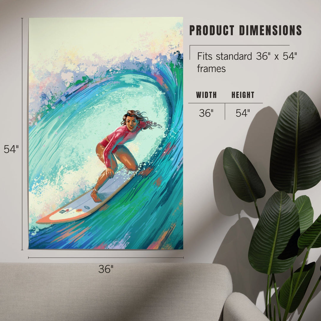 Vitamin Sea, Coastal Series, Surfer Girl,, Art & Giclee Prints Art Lantern Press 