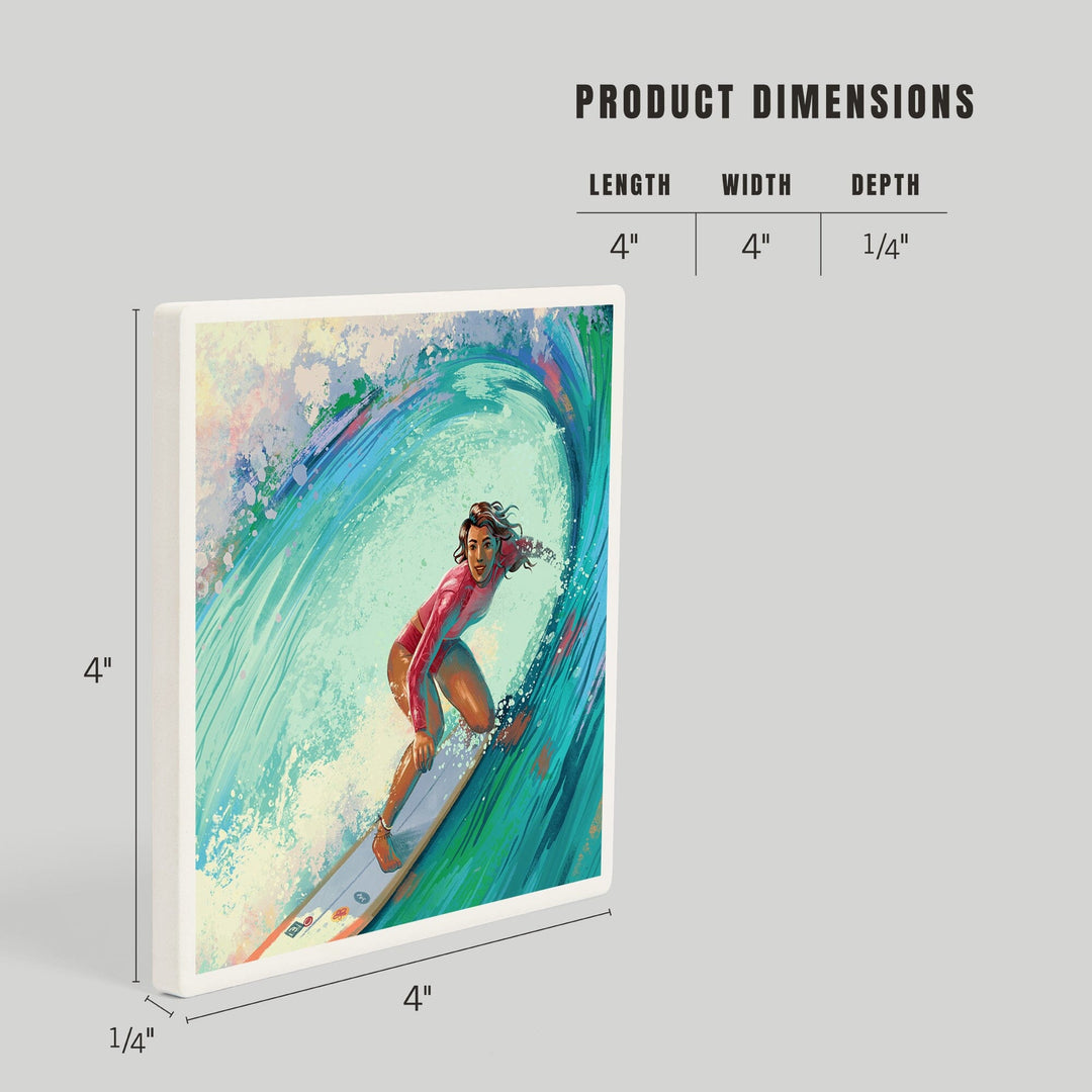 Vitamin Sea, Coastal Series, Surfer Girl,, Coasters Coasters Lantern Press 