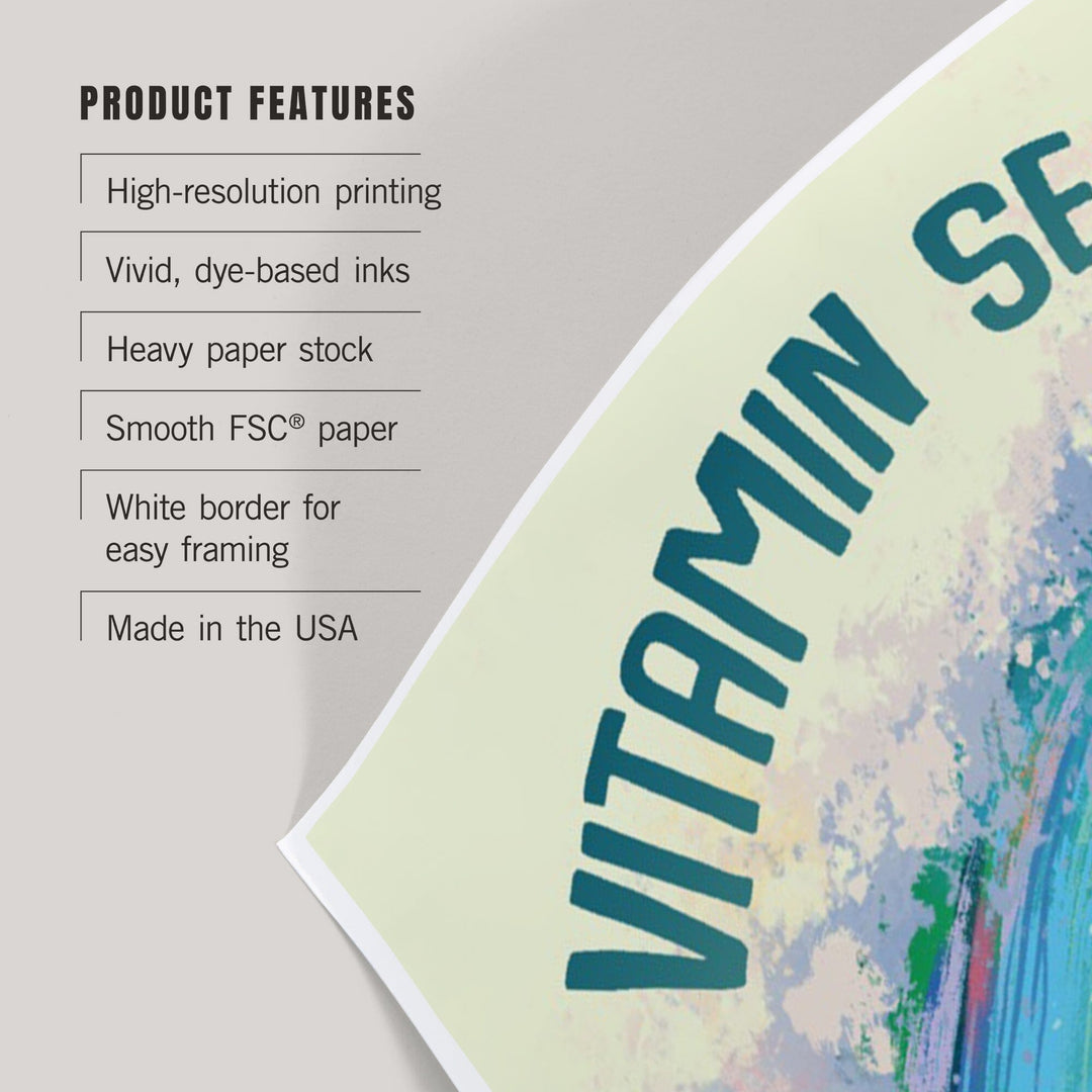 Vitamin Sea, Surfer Girl, Art & Giclee Prints Art Lantern Press 