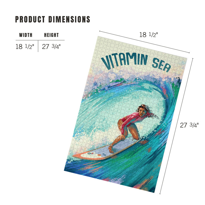 Vitamin Sea, Surfer Girl, Jigsaw Puzzle Puzzle Lantern Press 