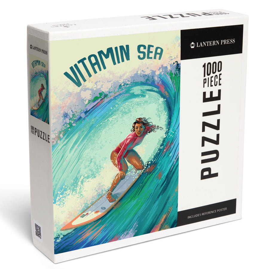 Vitamin Sea, Surfer Girl, Jigsaw Puzzle Puzzle Lantern Press 