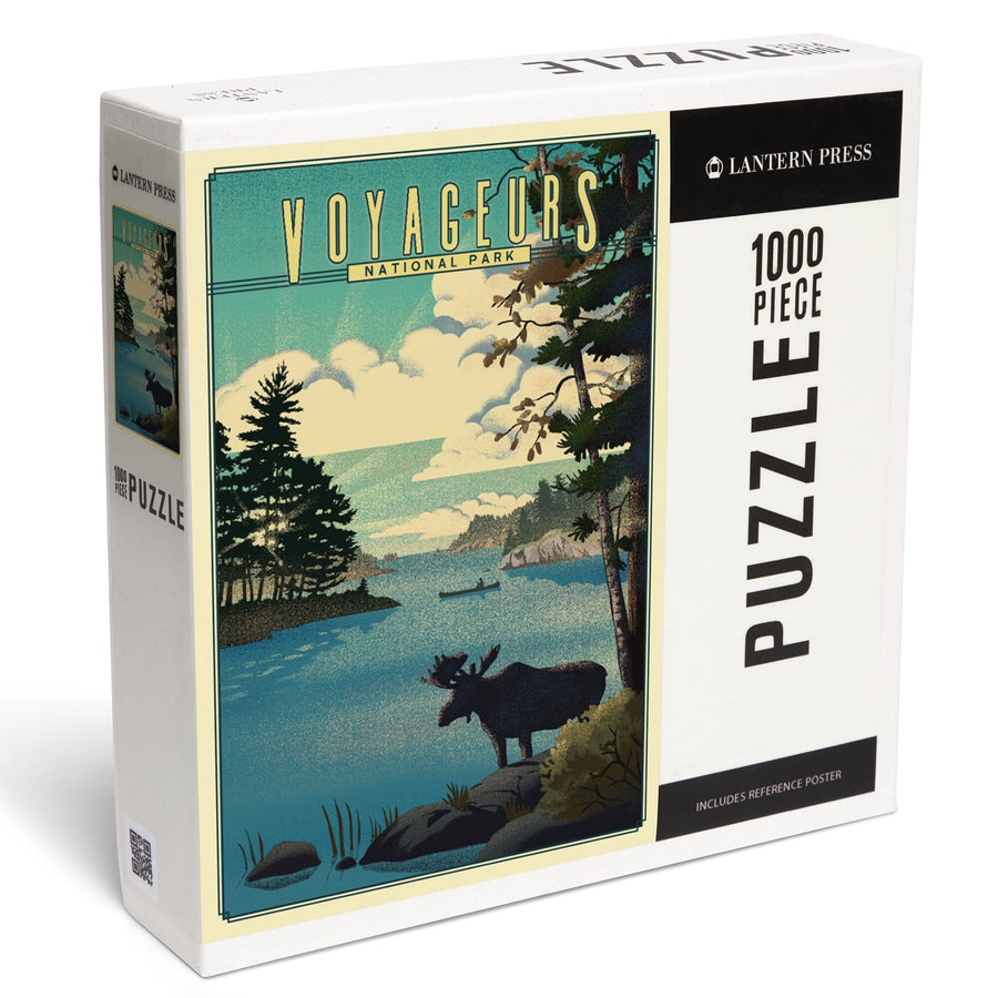 Voyageurs National Park, Minnesota, Lithograph National Park Series, Jigsaw Puzzle Puzzle Lantern Press 