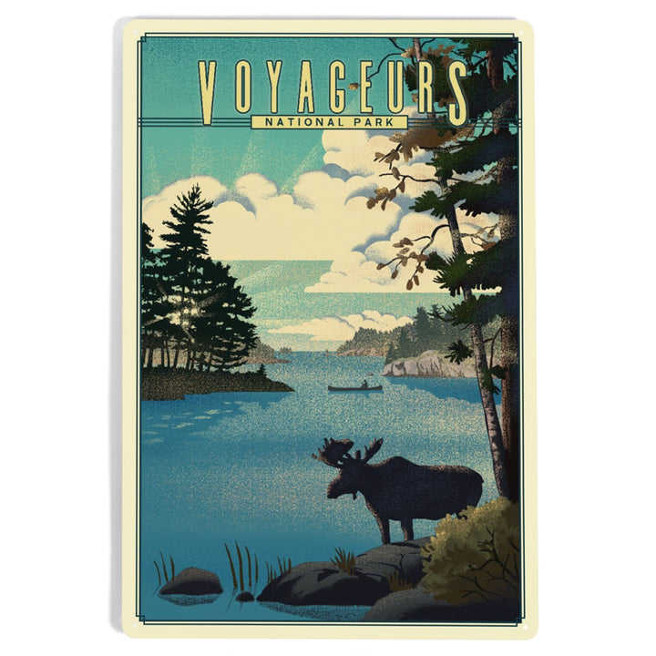 Voyageurs National Park, Minnesota, Lithograph National Park Series, Metal Signs Metal Lantern Press 