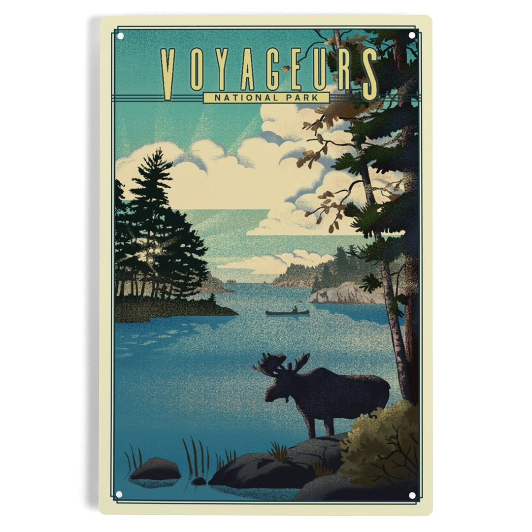 Voyageurs National Park, Minnesota, Lithograph National Park Series, Metal Signs Metal Lantern Press 