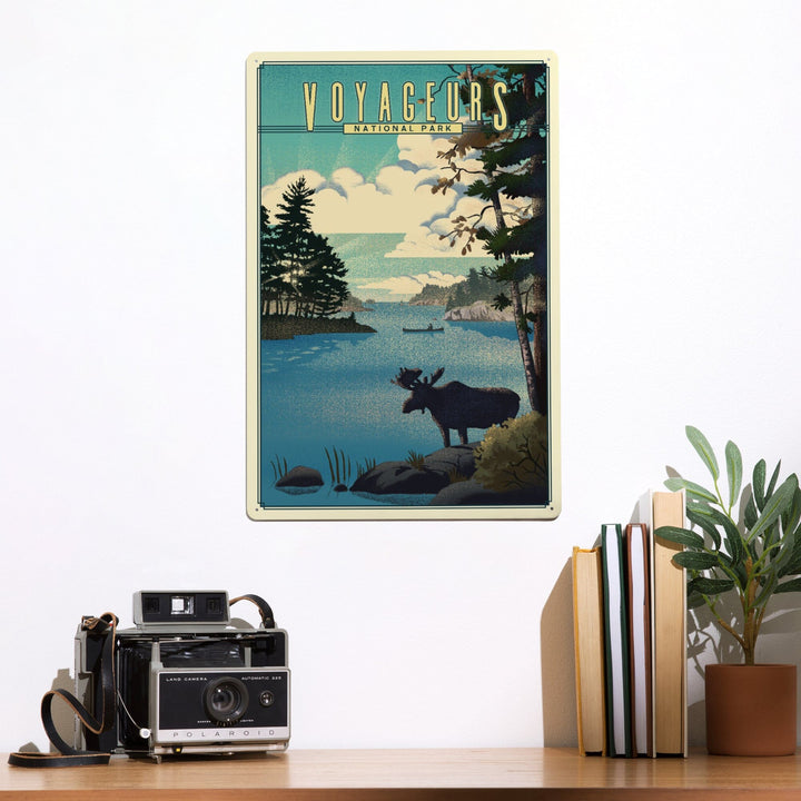 Voyageurs National Park, Minnesota, Lithograph National Park Series, Metal Signs Metal Lantern Press 