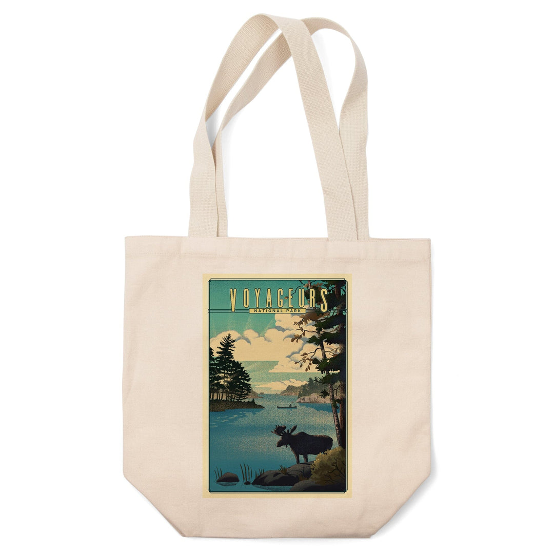 Voyageurs National Park, Minnesota, Lithograph National Park Series, Tote Bag Totes Lantern Press 