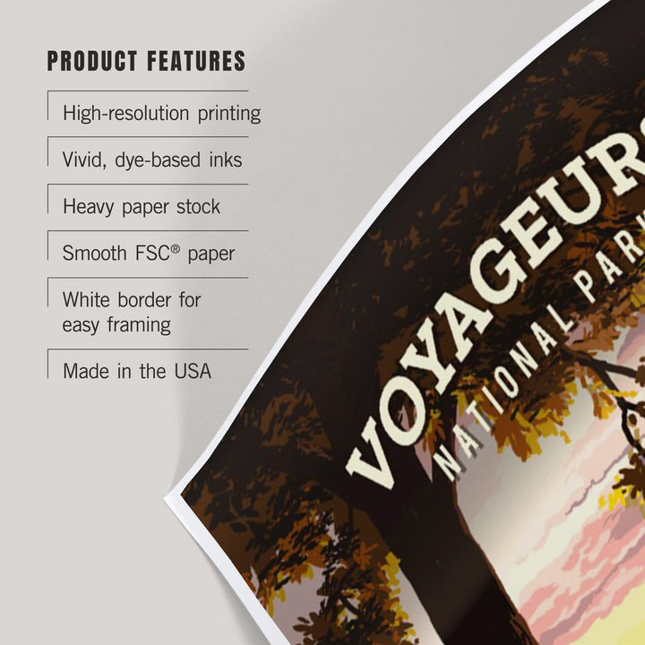 Voyageurs National Park, Minnesota, Painterly National Park Series, Art & Giclee Prints Art Lantern Press 