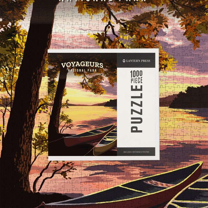 Voyageurs National Park, Minnesota, Painterly National Park Series, Jigsaw Puzzle Puzzle Lantern Press 