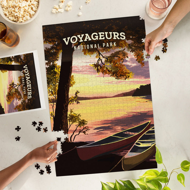 Voyageurs National Park, Minnesota, Painterly National Park Series, Jigsaw Puzzle Puzzle Lantern Press 