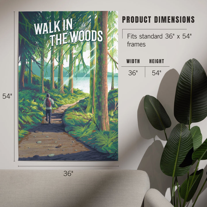 Walk in the Woods, Day Hike, Art & Giclee Prints Art Lantern Press 