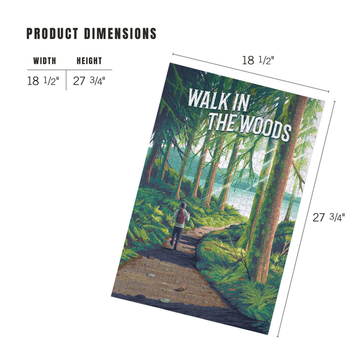 Walk in the Woods, Day Hike, Jigsaw Puzzle Puzzle Lantern Press 