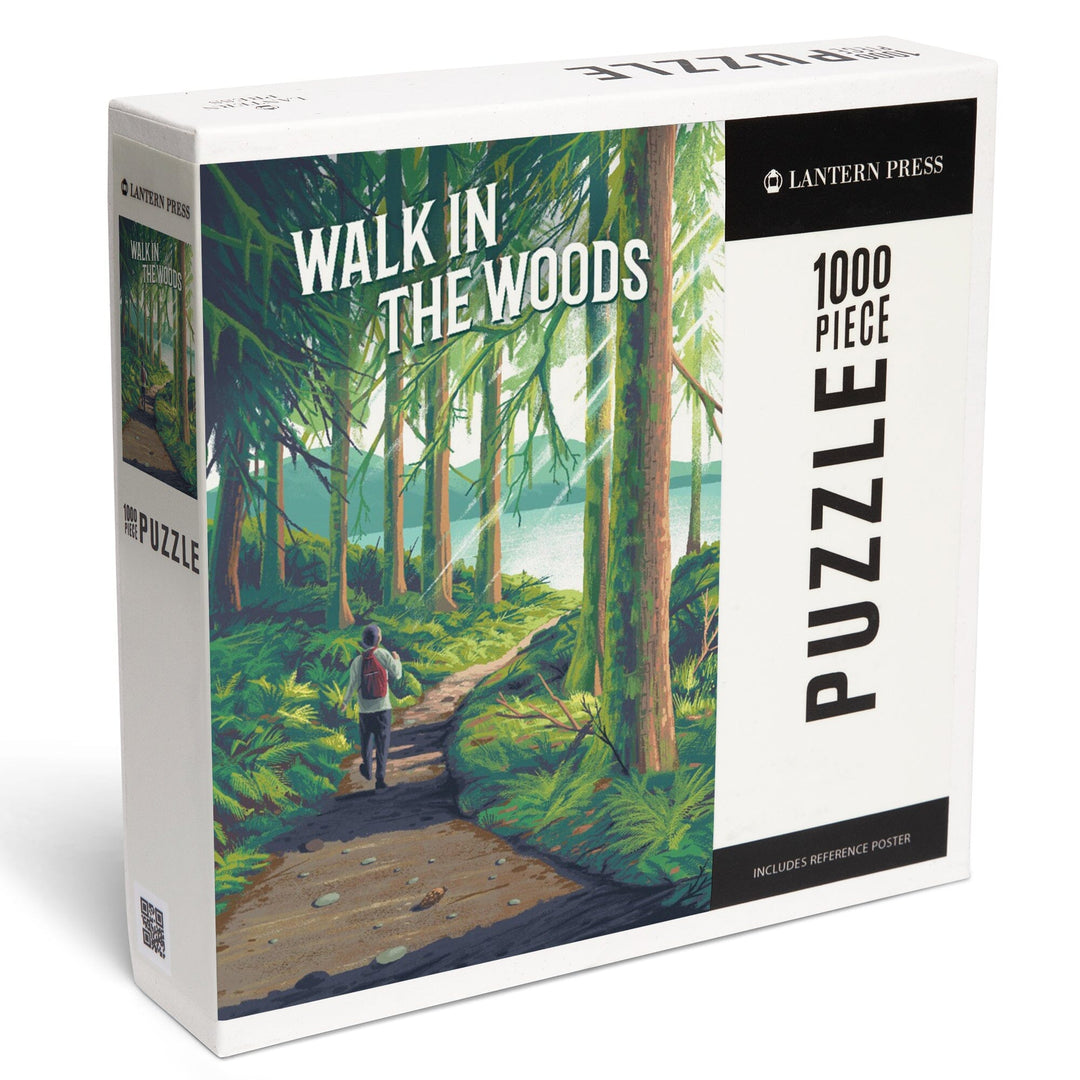 Walk in the Woods, Day Hike, Jigsaw Puzzle Puzzle Lantern Press 