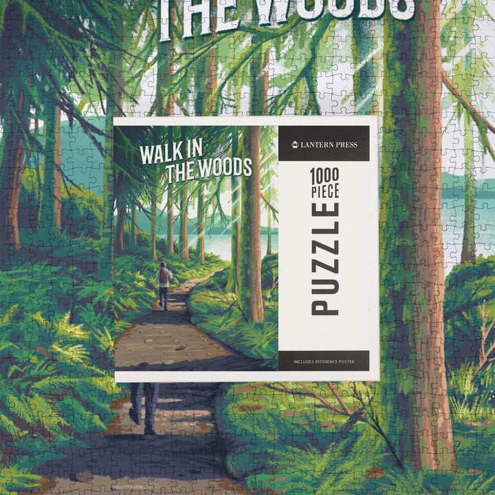 Walk in the Woods, Day Hike, Jigsaw Puzzle Puzzle Lantern Press 