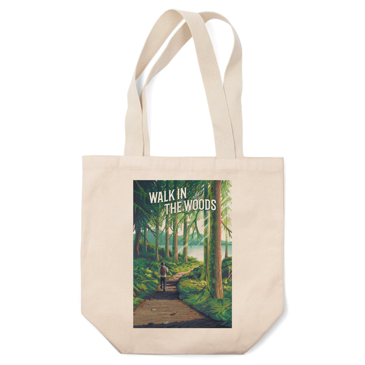 Walk in the Woods, Day Hike, Tote Bag Totes Lantern Press 