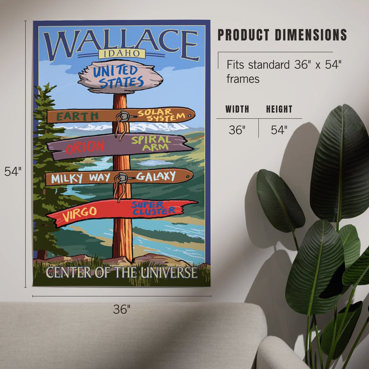Wallace, Idaho, Destination Sign, Art & Giclee Prints Art Lantern Press 