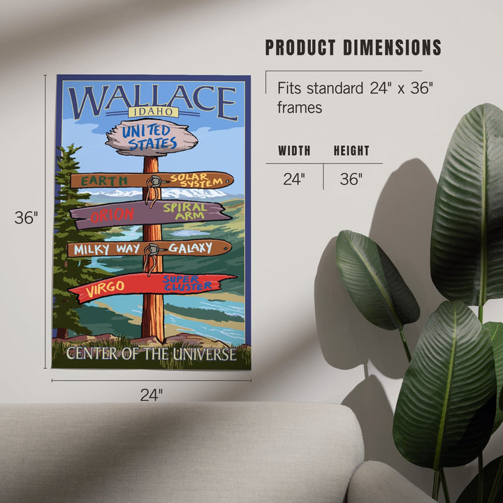 Wallace, Idaho, Destination Sign, Art & Giclee Prints Art Lantern Press 