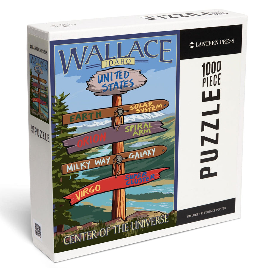 Wallace, Idaho, Destination Sign, Jigsaw Puzzle Puzzle Lantern Press 