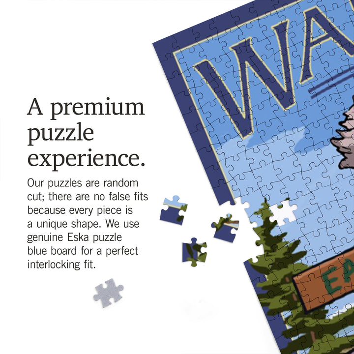 Wallace, Idaho, Destination Sign, Jigsaw Puzzle Puzzle Lantern Press 