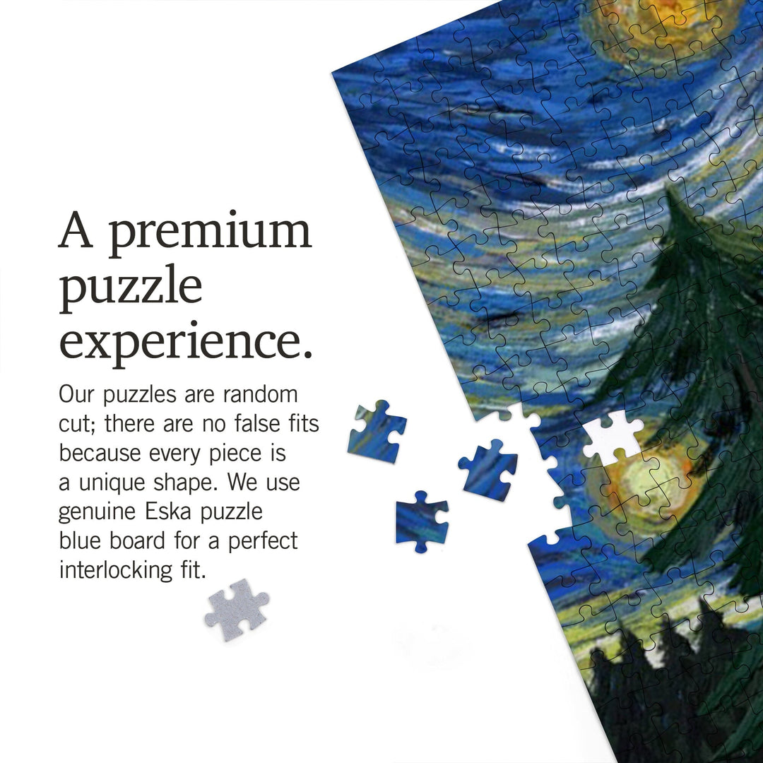 Wallowa Lake, Oregon, Bear, Starry Night, Jigsaw Puzzle Puzzle Lantern Press 