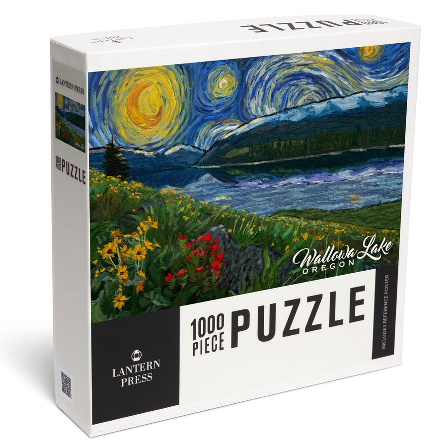 Wallowa Lake, Oregon, Starry Night, Jigsaw Puzzle Puzzle Lantern Press 