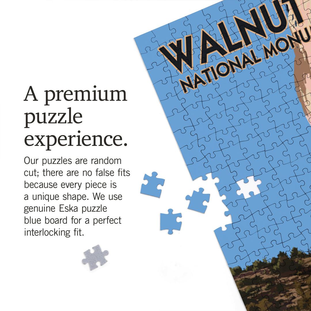 Walnut Canyon National Monument, Arizona, Jigsaw Puzzle Puzzle Lantern Press 