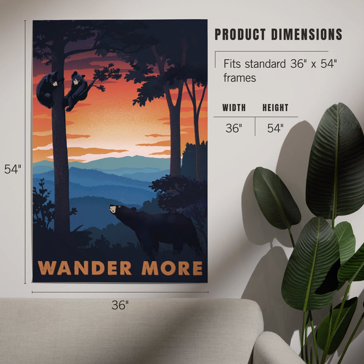 Wander More Collection, Bear Family At Sunset, Art & Giclee Prints Art Lantern Press 