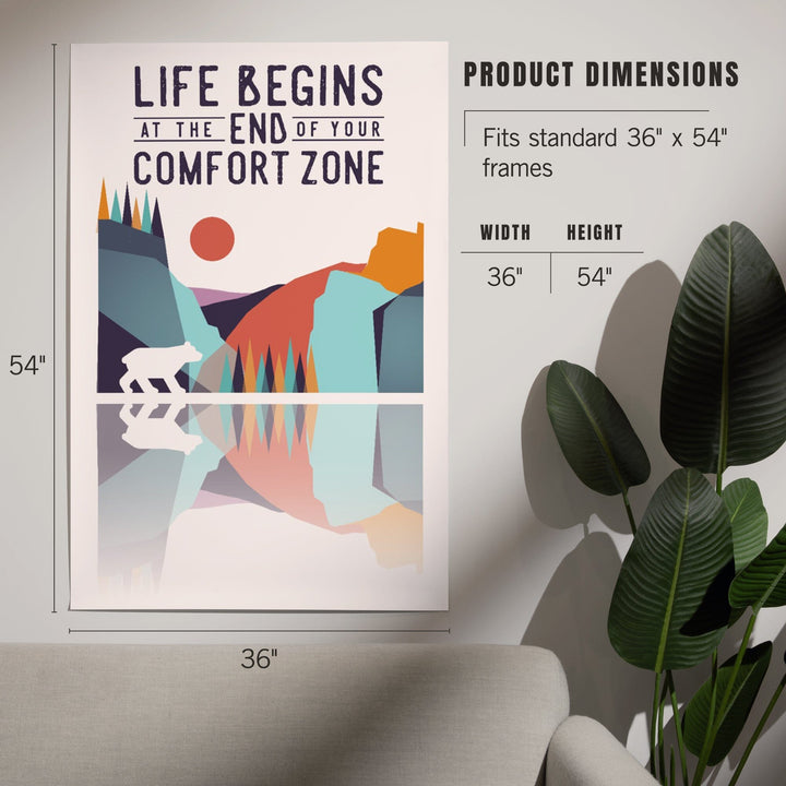 Wander More Collection, Life Begins at the End of Your Comfort Zone, Art & Giclee Prints Art Lantern Press 