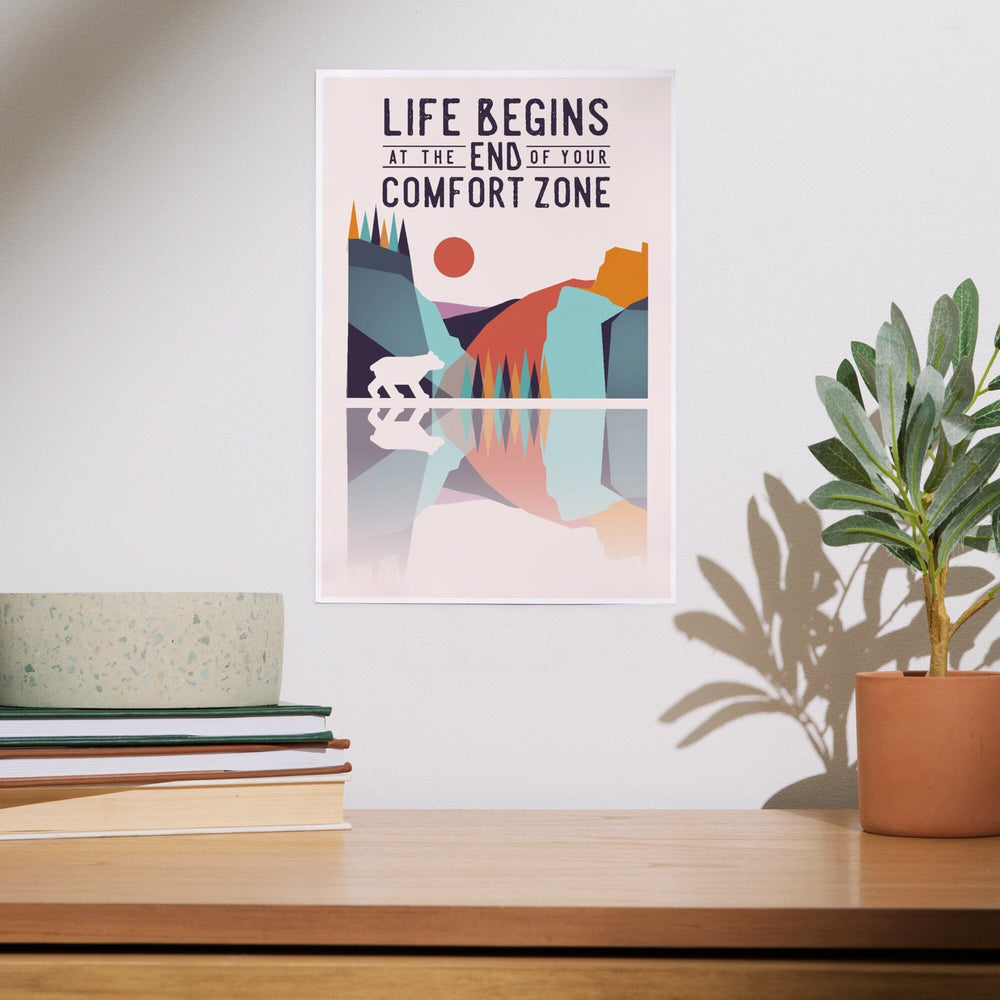 Wander More Collection, Life Begins at the End of Your Comfort Zone, Art & Giclee Prints Art Lantern Press 