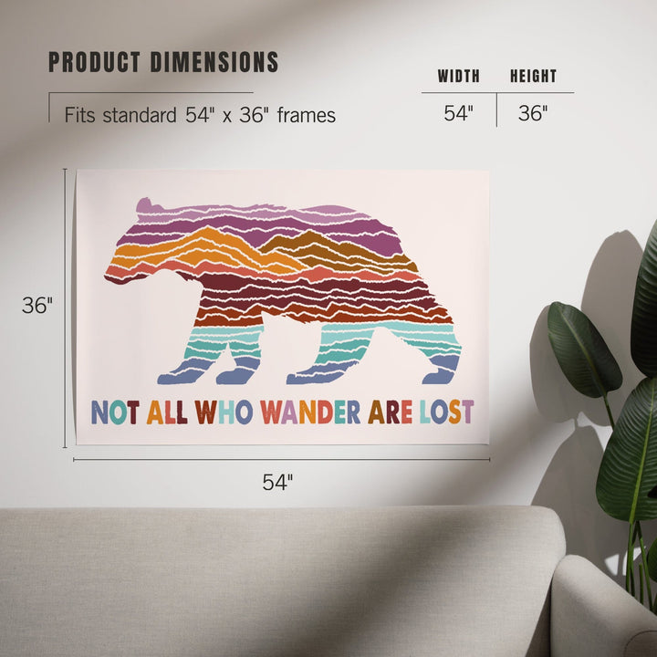 Wander More Collection, Not All Who Wander Are Lost, Bear, Art & Giclee Prints Art Lantern Press 