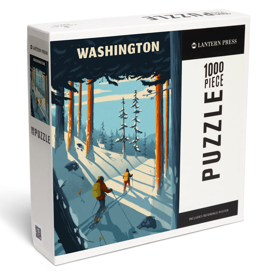 Washington, Better on Foot, Snowshoeing, Jigsaw Puzzle Puzzle Lantern Press 