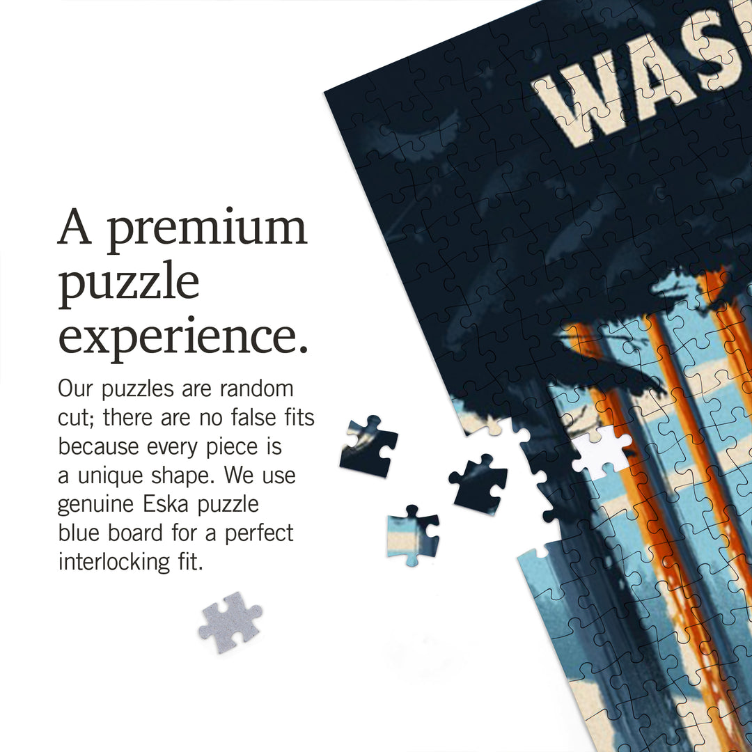Washington, Better on Foot, Snowshoeing, Jigsaw Puzzle Puzzle Lantern Press 
