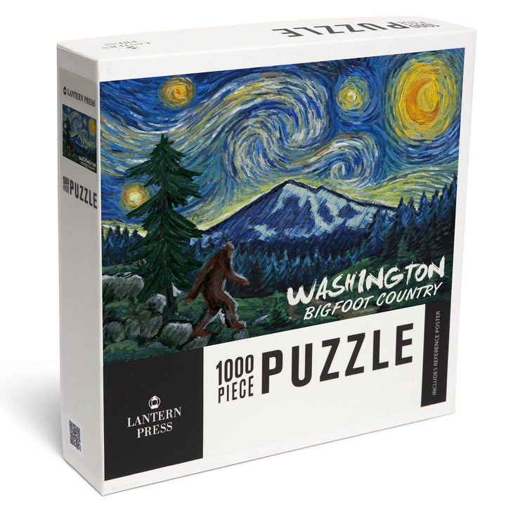 Washington, Bigfoot Country, Starry Night, Jigsaw Puzzle Puzzle Lantern Press 