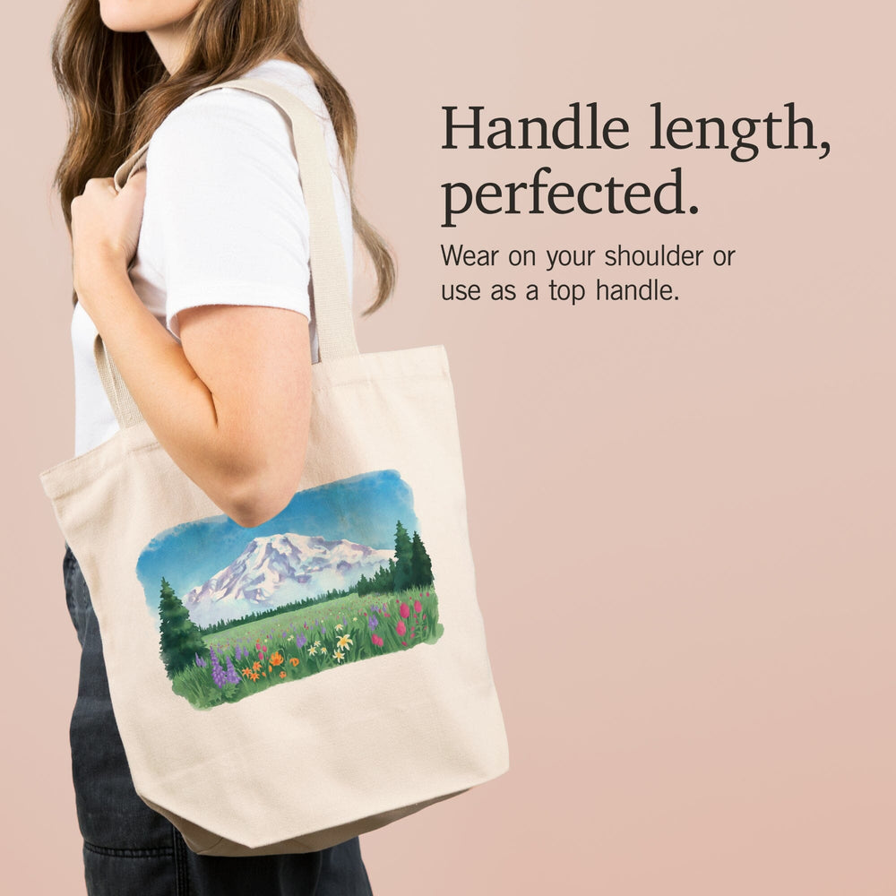 Washington, Botanical Rainier, Tote Bag Totes Lantern Press 