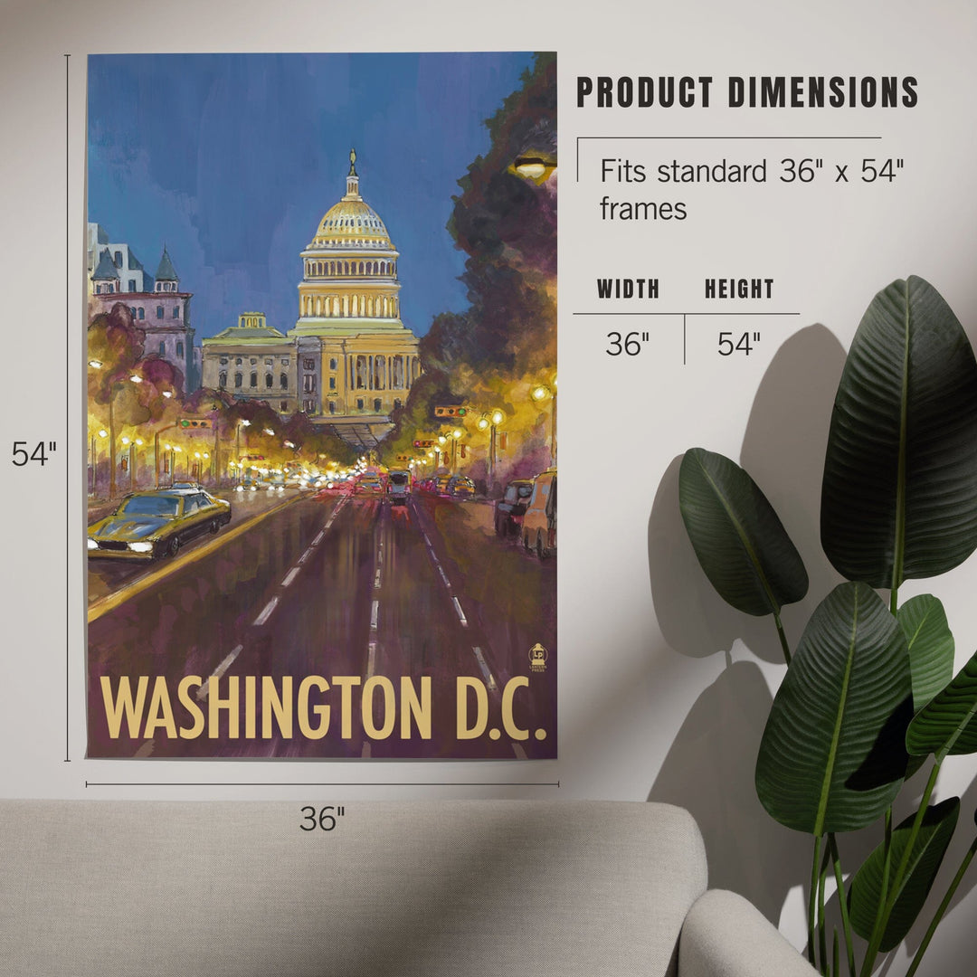 Washington DC, Capitol Building, Art & Giclee Prints Art Lantern Press 