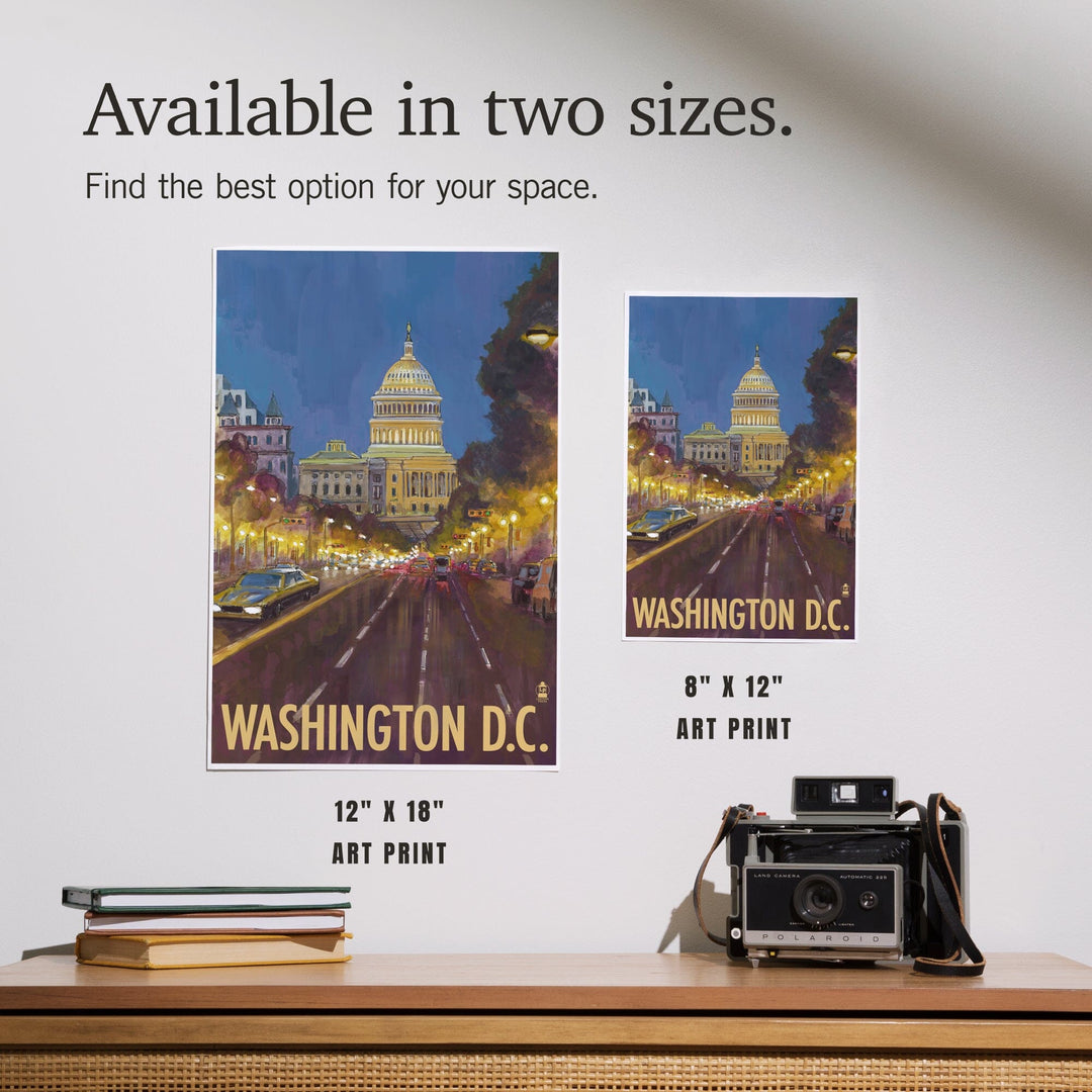Washington DC, Capitol Building, Art & Giclee Prints Art Lantern Press 