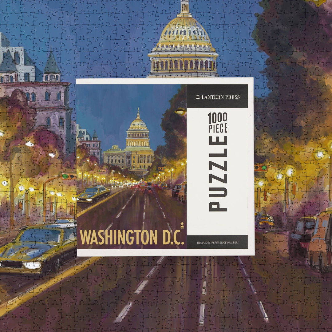 Washington DC, Capitol Building, Jigsaw Puzzle Puzzle Lantern Press 