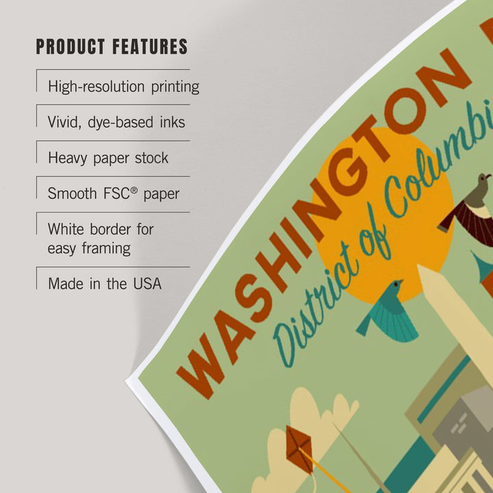 Washington DC, Geometric City Series, Art & Giclee Prints Art Lantern Press 