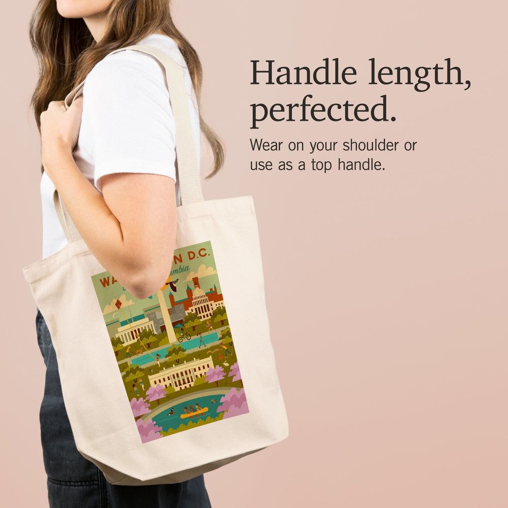 Washington DC, Geometric City Series, Tote Bag Totes Lantern Press 