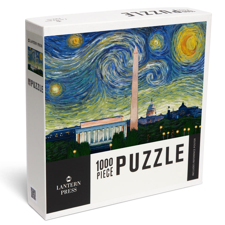 Washington DC, Starry Night City Series, Jigsaw Puzzle Puzzle Lantern Press 