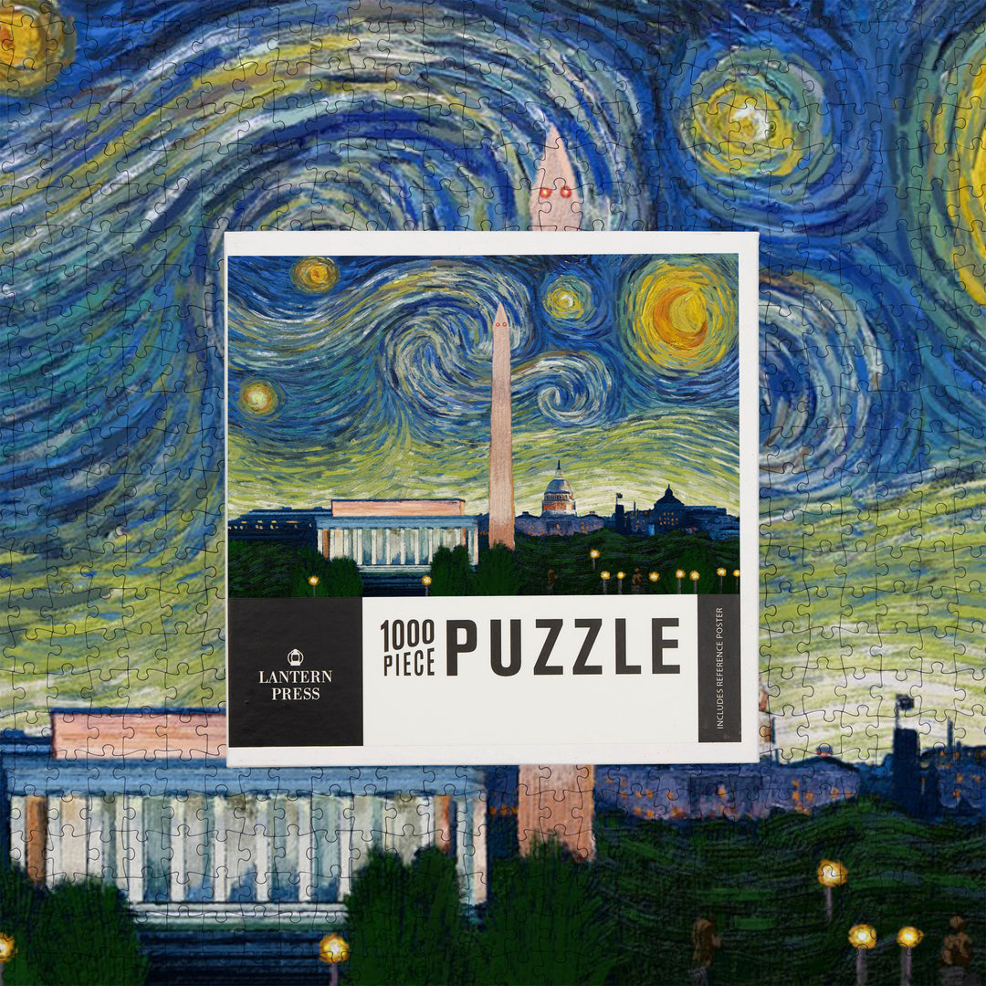 Washington DC, Starry Night City Series, Jigsaw Puzzle Puzzle Lantern Press 