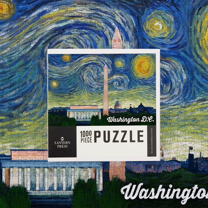 Washington DC, Starry Night Series, Jigsaw Puzzle Puzzle Lantern Press 
