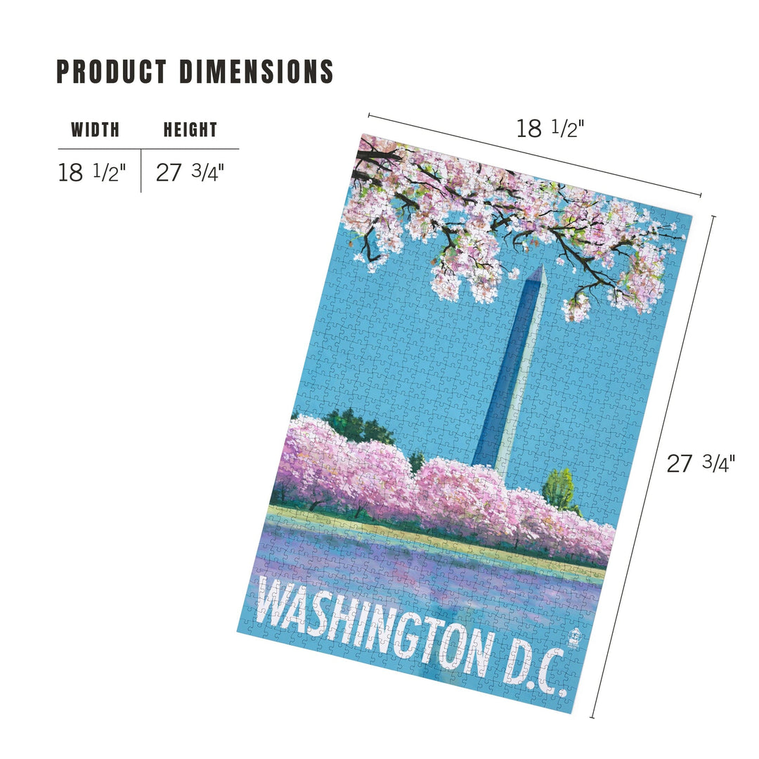 Washington DC, Washington Monument, Jigsaw Puzzle Puzzle Lantern Press 