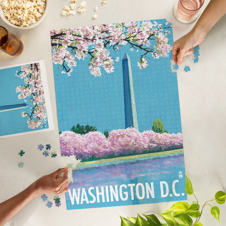 Washington DC, Washington Monument, Jigsaw Puzzle Puzzle Lantern Press 