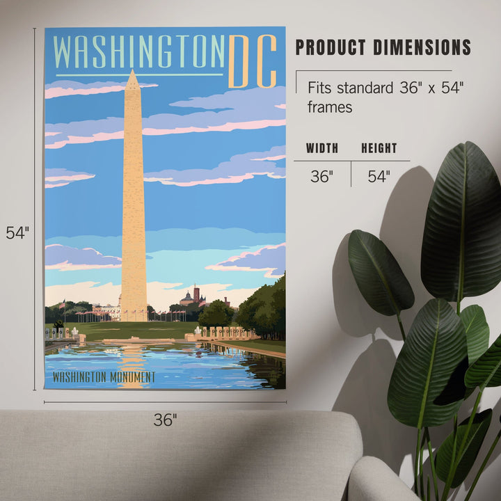 Washington, DC, Washington Monument Scene, Art & Giclee Prints Art Lantern Press 