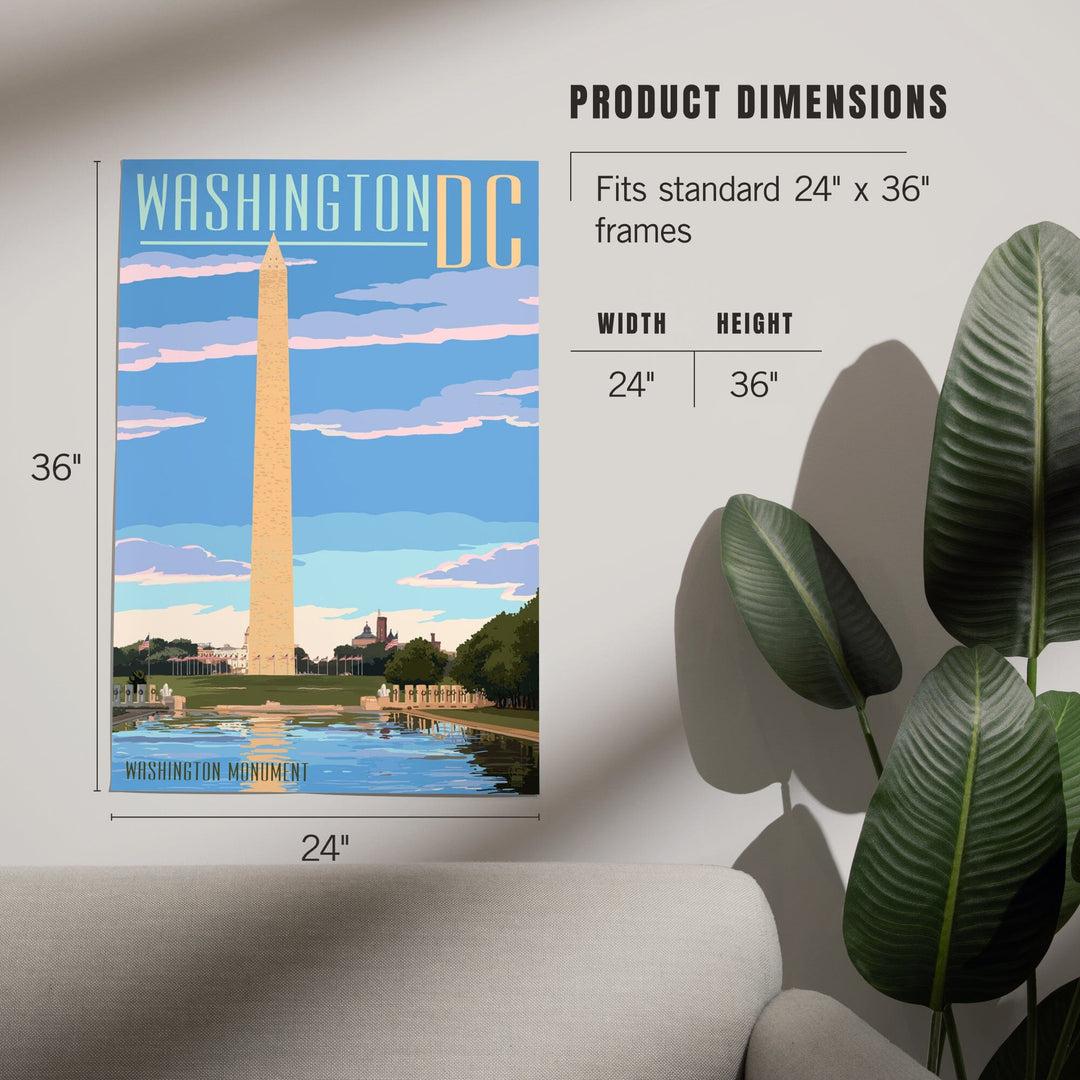 Washington, DC, Washington Monument Scene, Art & Giclee Prints Art Lantern Press 