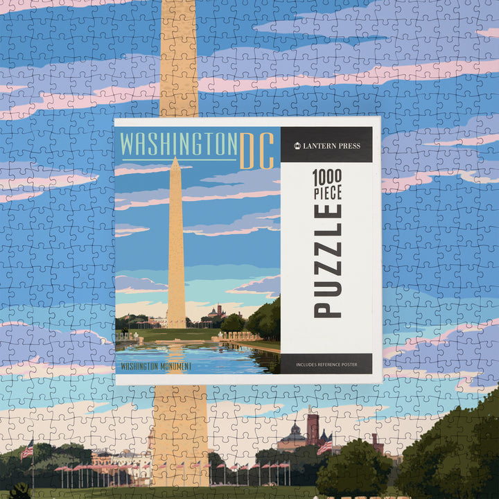 Washington, DC, Washington Monument Scene, Jigsaw Puzzle Puzzle Lantern Press 
