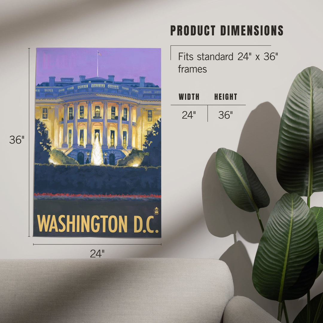 Washington DC, White House, Art & Giclee Prints Art Lantern Press 