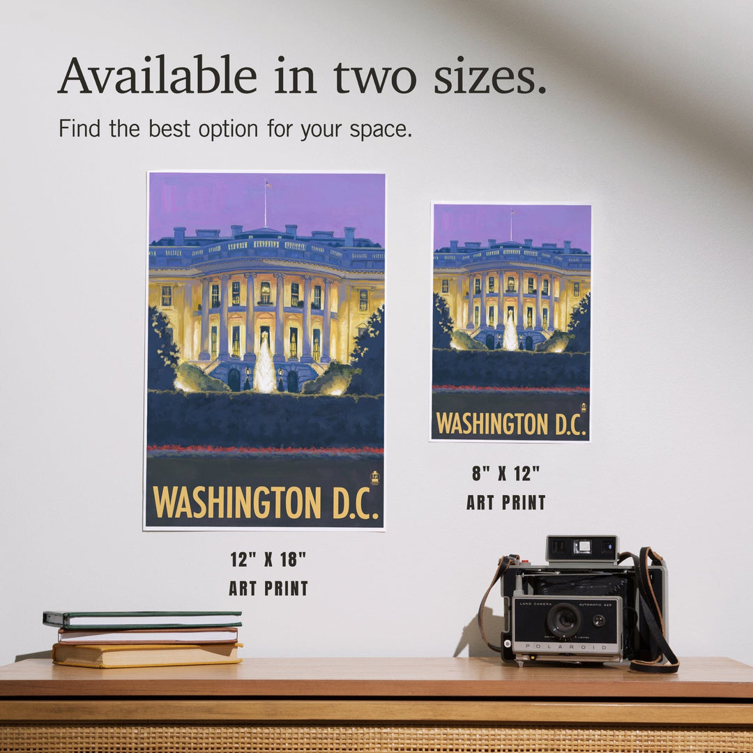 Washington DC, White House, Art & Giclee Prints Art Lantern Press 